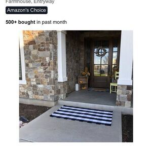 Black and White Checkered Outdoor Rug NEW farmhouse